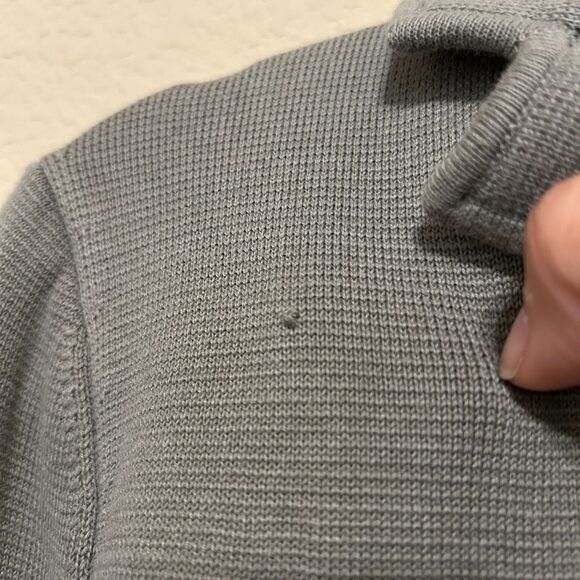 Talbots Knit Blazer Sweater Jacket Womens Small Sage Green One Button Pockets - Picture 8 of 8